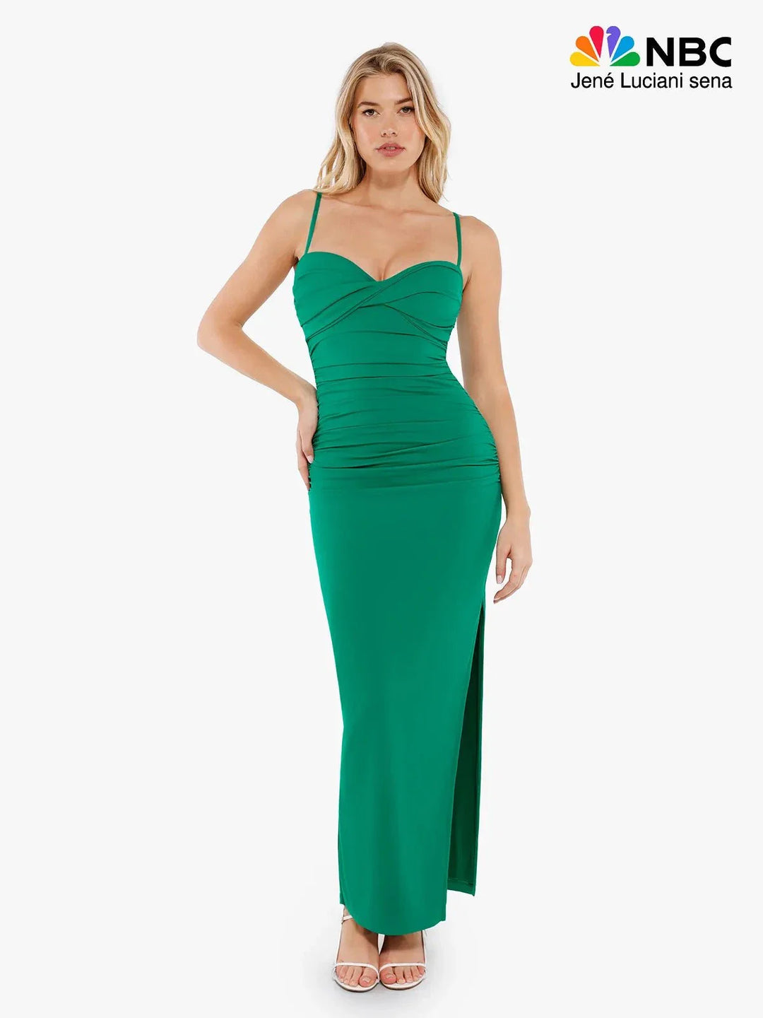 Shapewear Ruched Bias Twist Tummy Control Maxi Dress - Modefluss