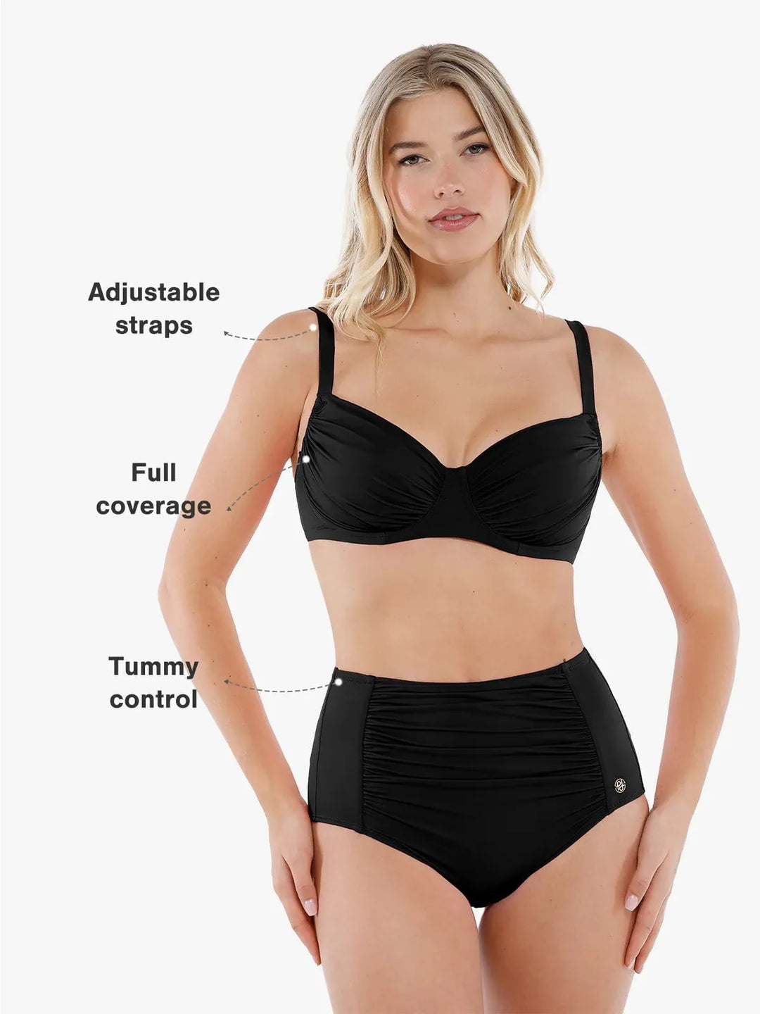 Shapewear Ruched Tummy Control Bikini Set - Modefluss
