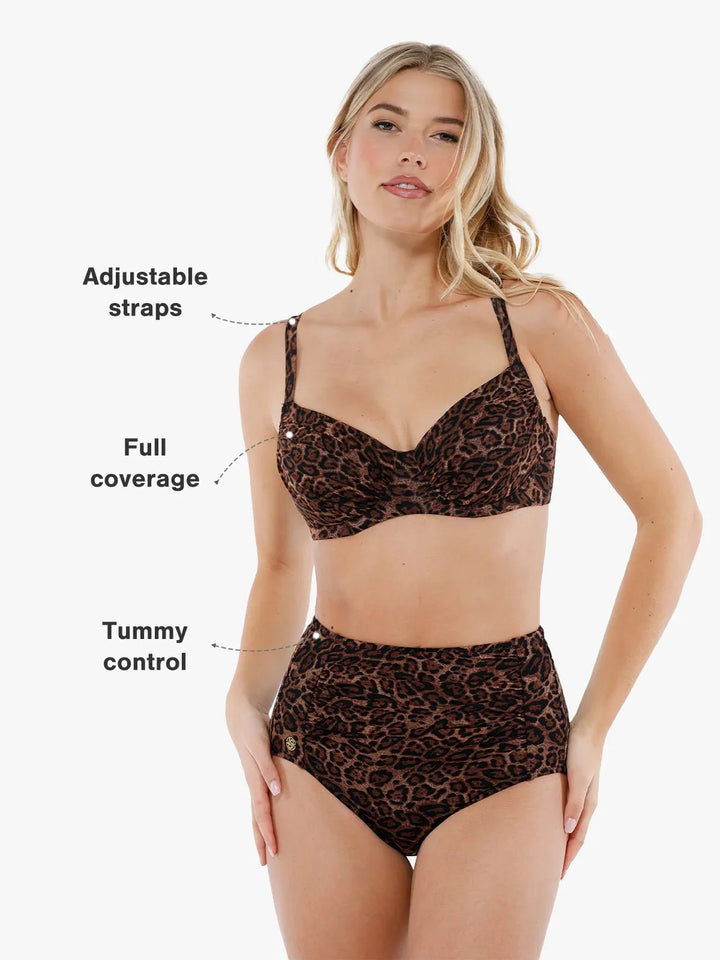 Shapewear Ruched Tummy Control Bikini Set - Modefluss
