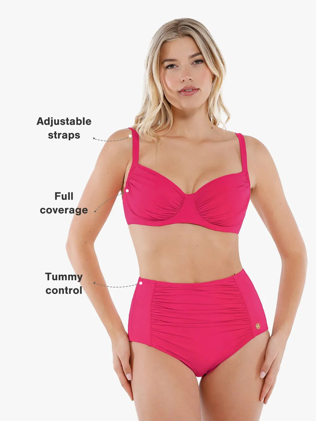 Shapewear Ruched Tummy Control Bikini Set - Modefluss
