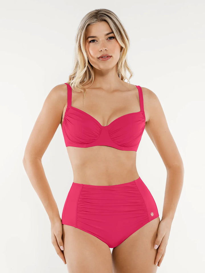 Shapewear Ruched Tummy Control Bikini Set - Modefluss