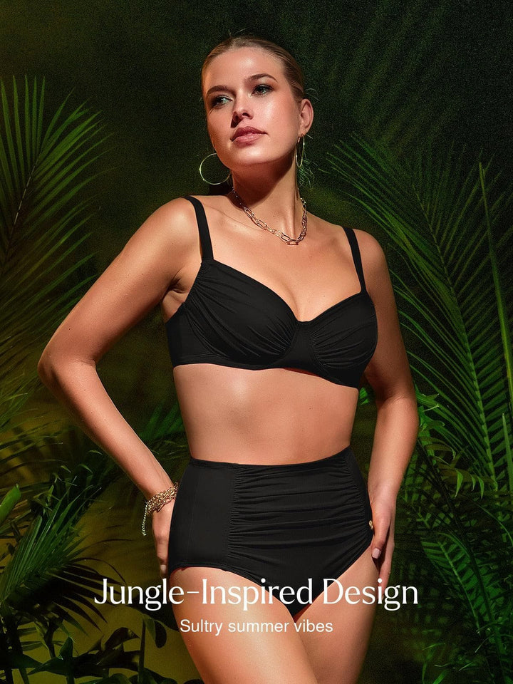 Shapewear Ruched Underwire Bikini Top - Modefluss