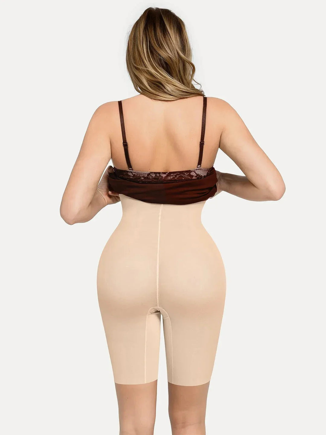 Shapewear Sculpting Lace Corset Midi Slip Dress - Modefluss