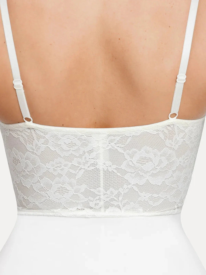Shapewear Sculpting Lace Corset Midi Slip Dress - Modefluss