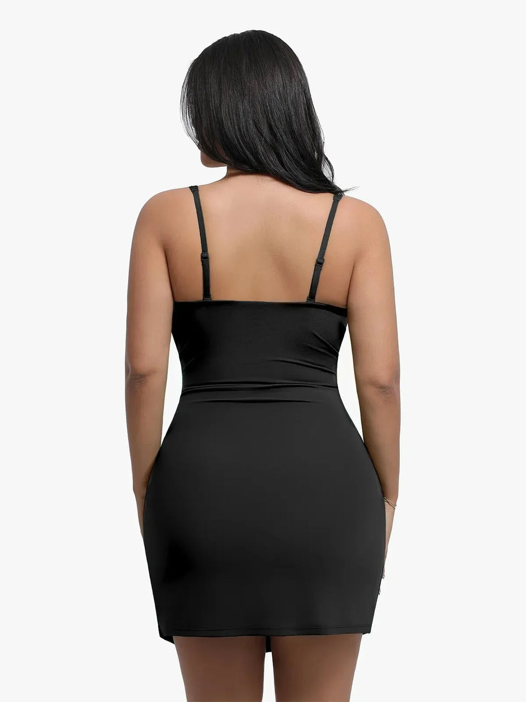 Shapewear Sculpting Side Slit Mini Dress - Modefluss