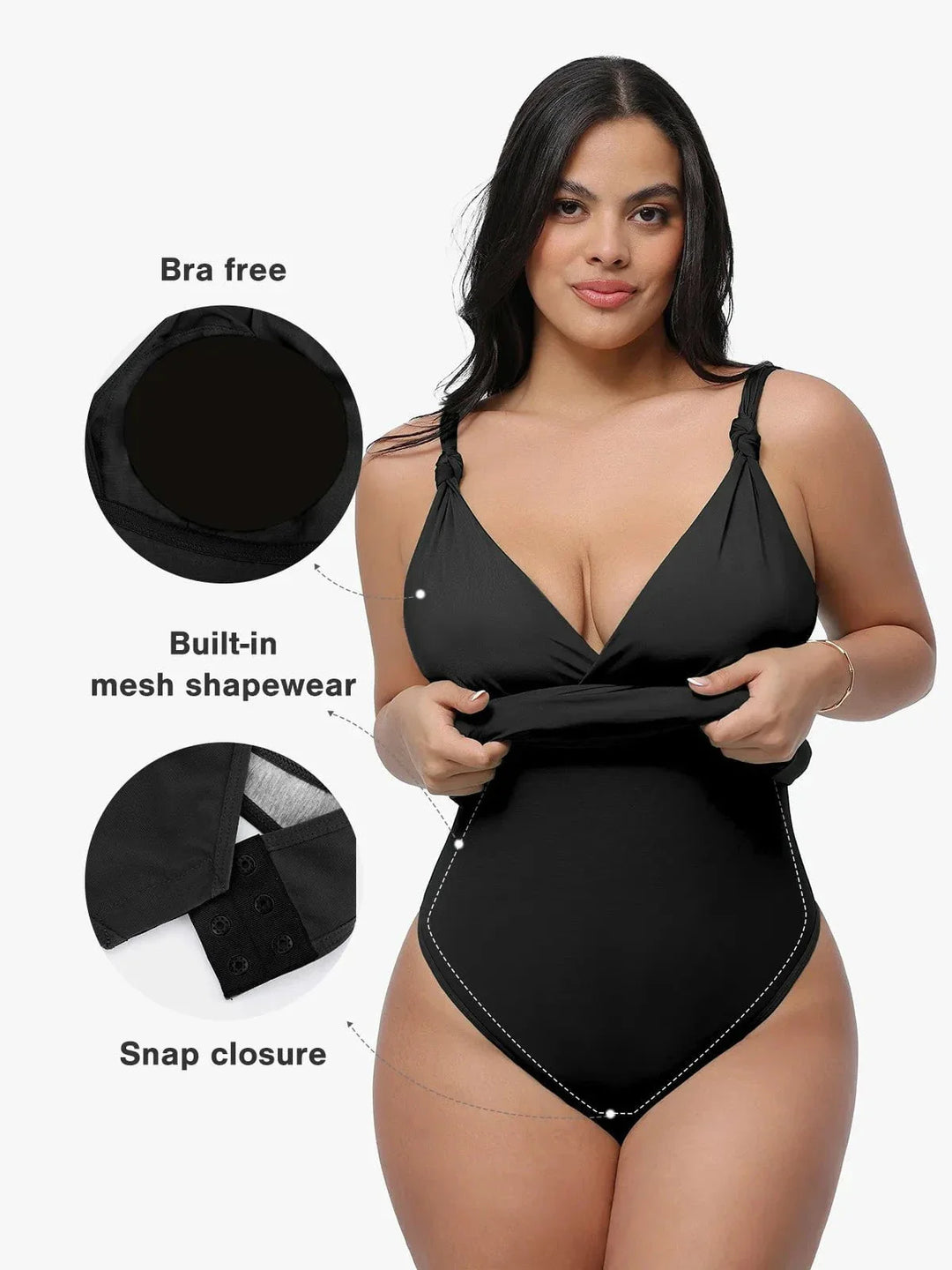 Shapewear Sculpting Side Slit Mini Dress - Modefluss