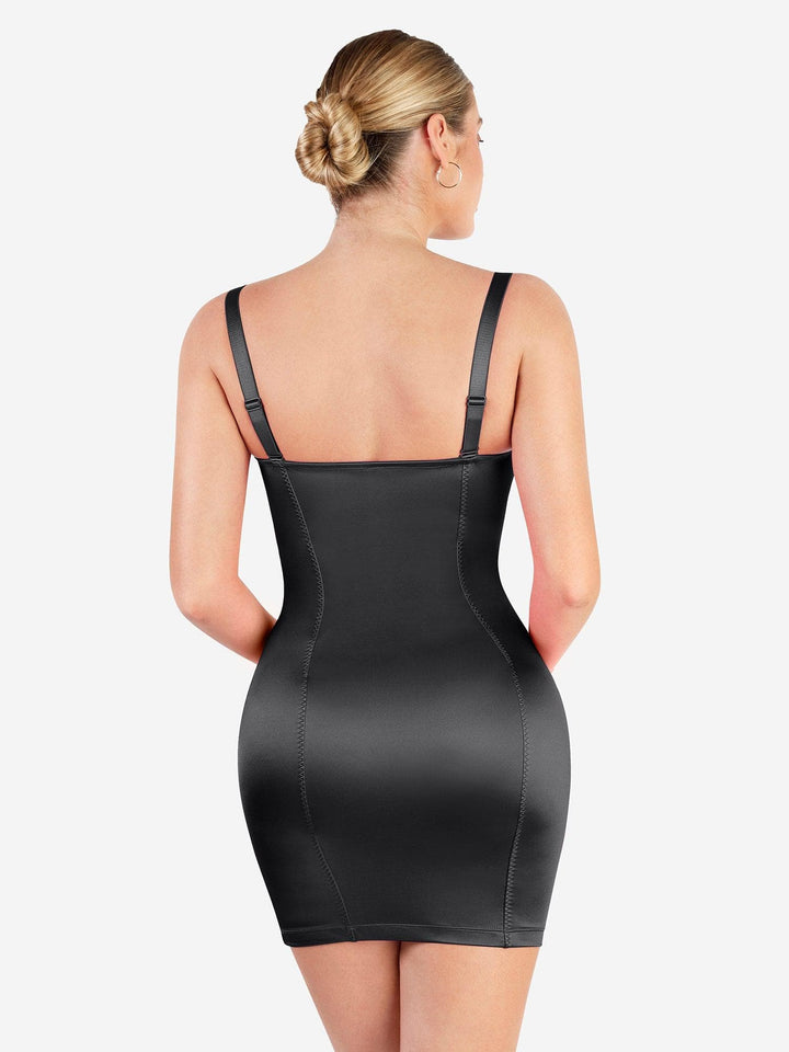 Shapewear Scuplting Satin Bustier Mini Dress - Modefluss