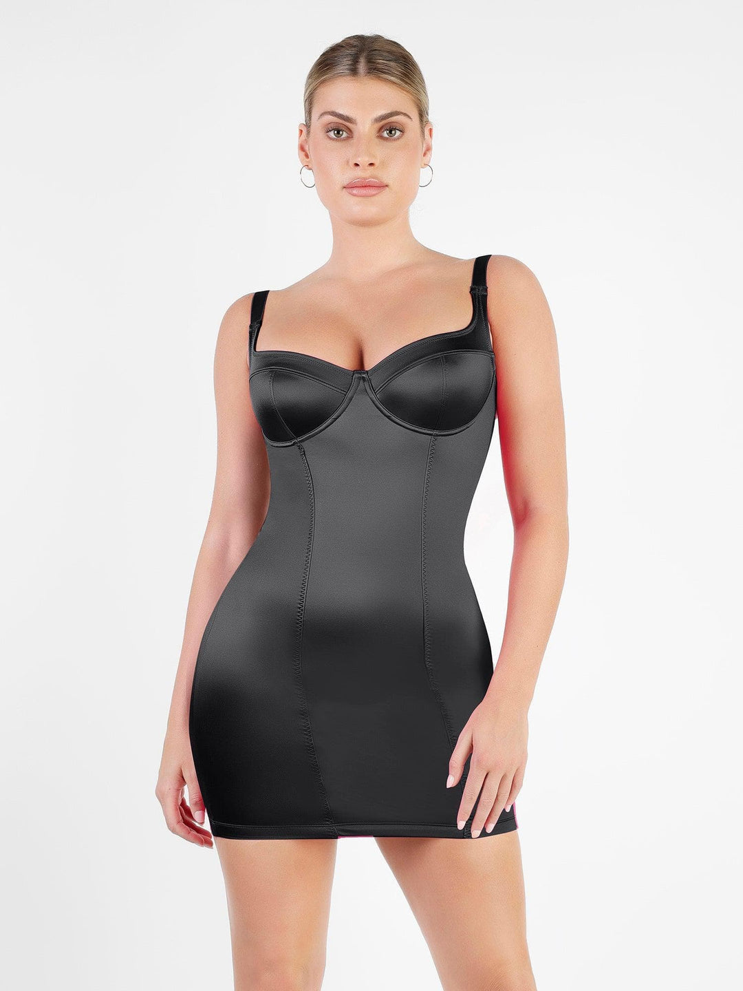 Shapewear Scuplting Satin Bustier Mini Dress - Modefluss