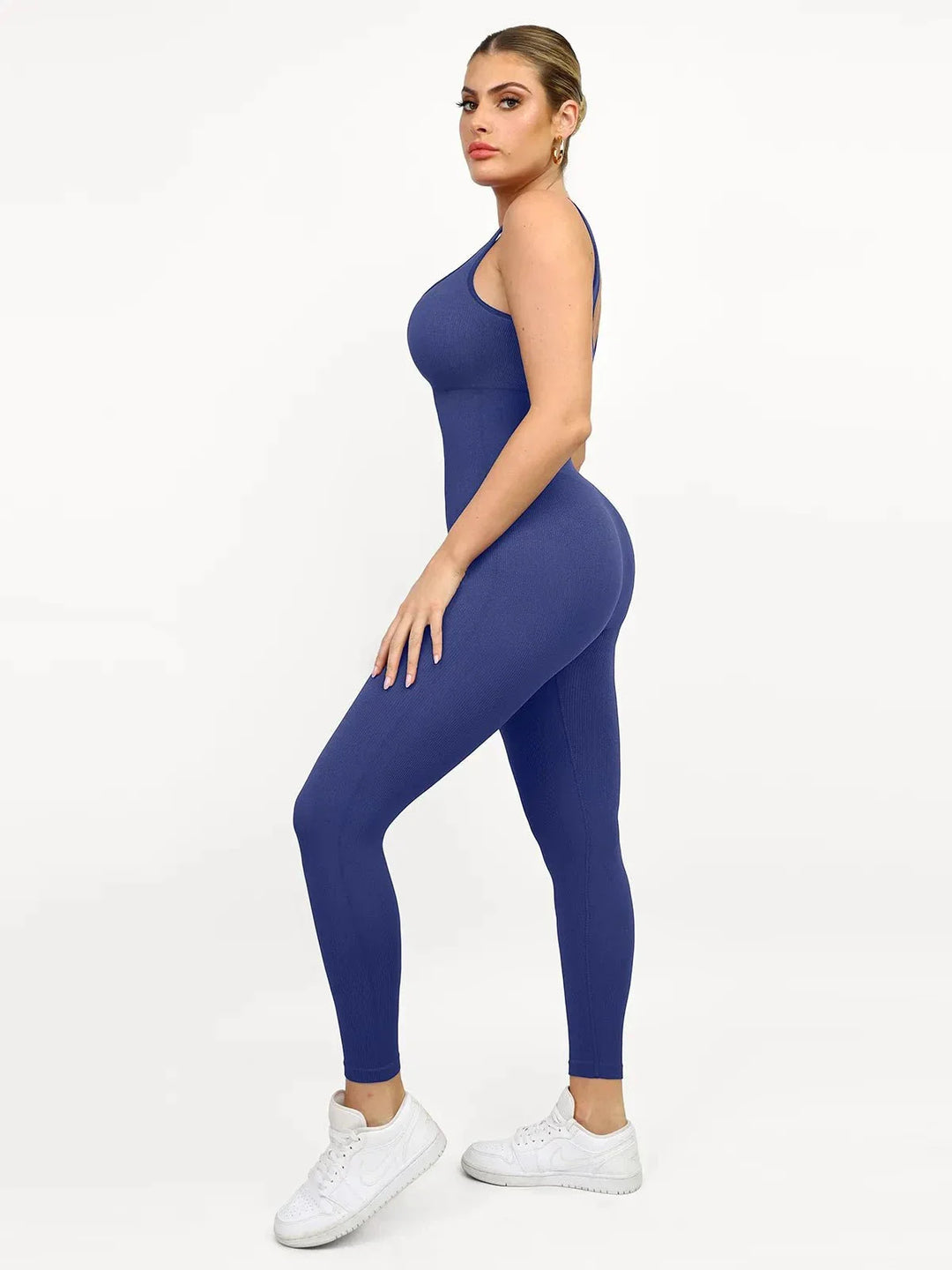 Shapewear Seamless Square Neck Tank Workout Jumpsuit - Modefluss