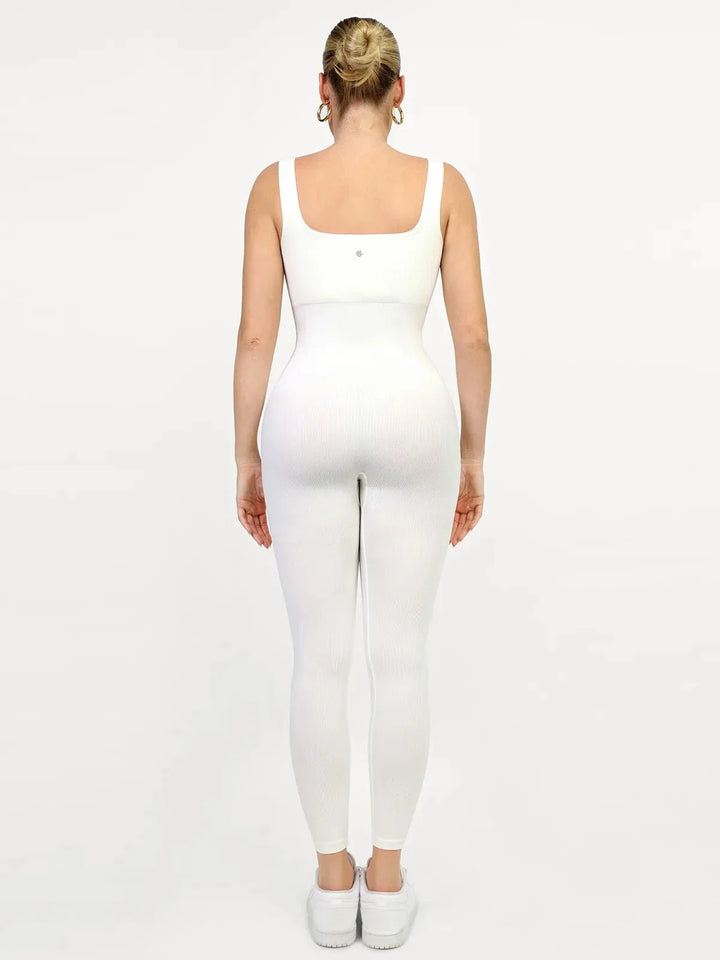 Shapewear Seamless Square Neck Tank Workout Jumpsuit - Modefluss