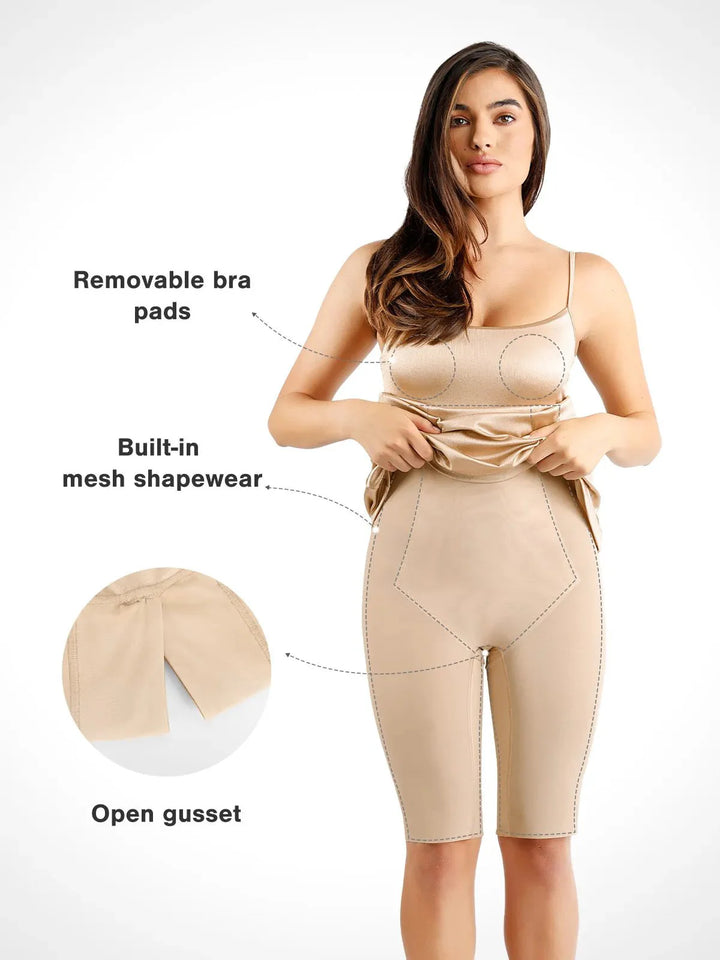 Shapewear Shine Slimming Tummy Control Maxi Slip Dress - Modefluss