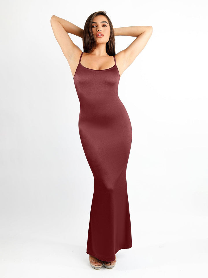 Shapewear Shine Slimming Tummy Control Maxi Slip Dress - Modefluss