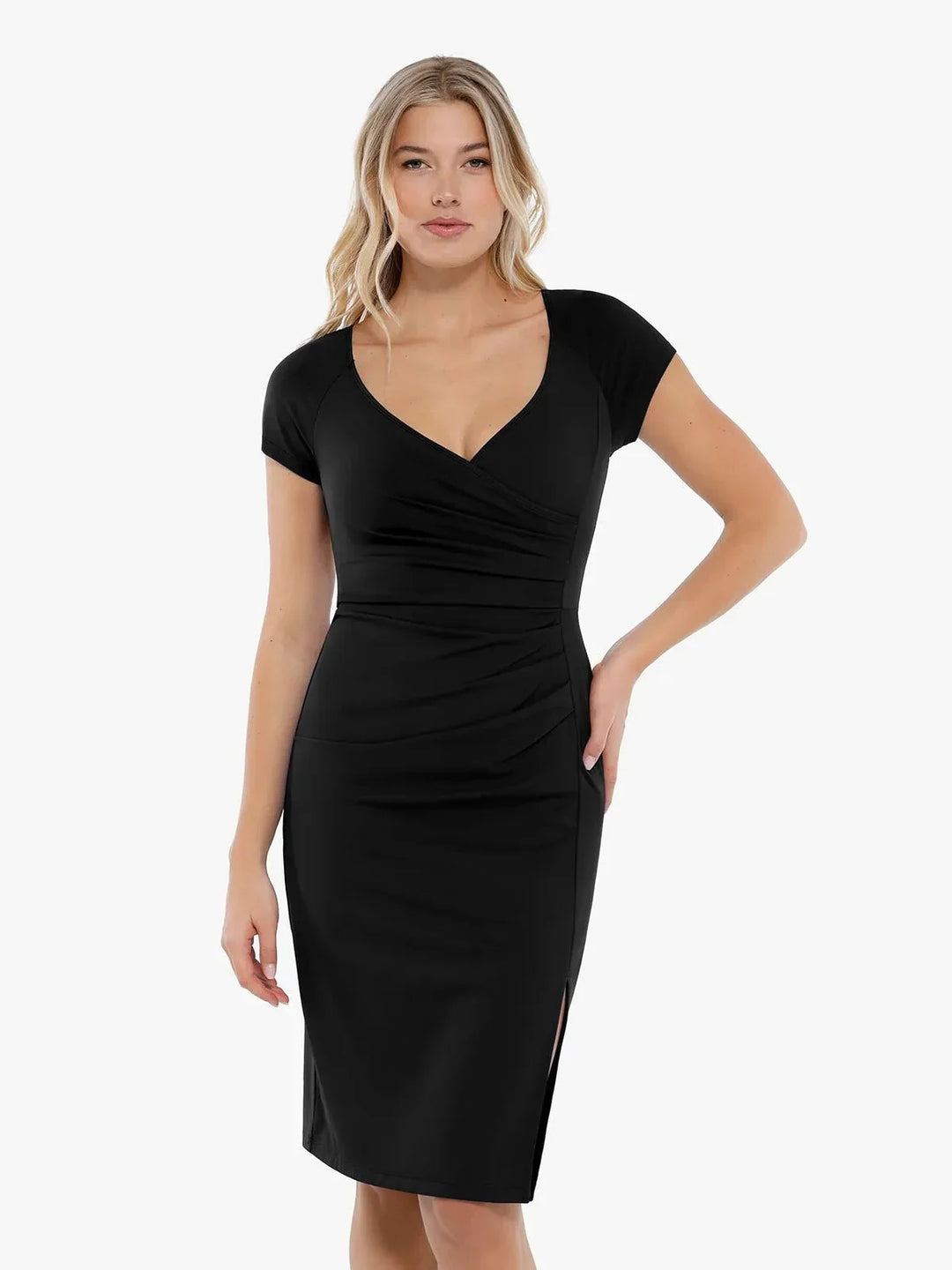 Shapewear Short Sleeve Perfect Form Sheath Dress - Modefluss