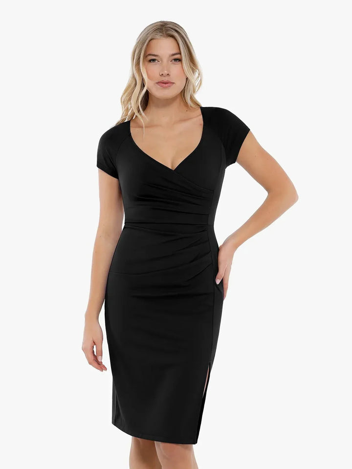 Shapewear Short Sleeve Perfect Form Sheath Dress - Modefluss