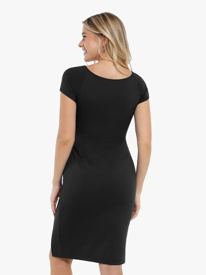 Shapewear Short Sleeve Perfect Form Sheath Dress - Modefluss