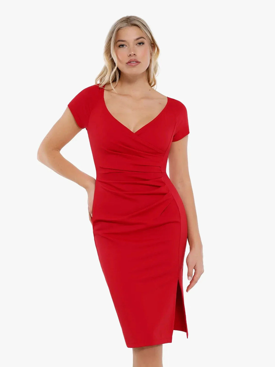Shapewear Short Sleeve Perfect Form Sheath Dress - Modefluss