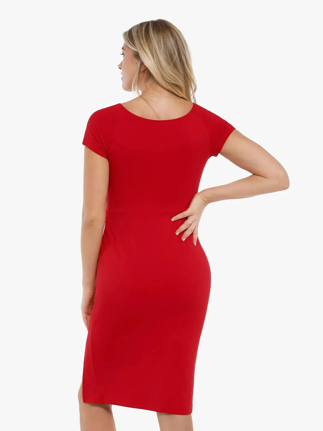 Shapewear Short Sleeve Perfect Form Sheath Dress - Modefluss