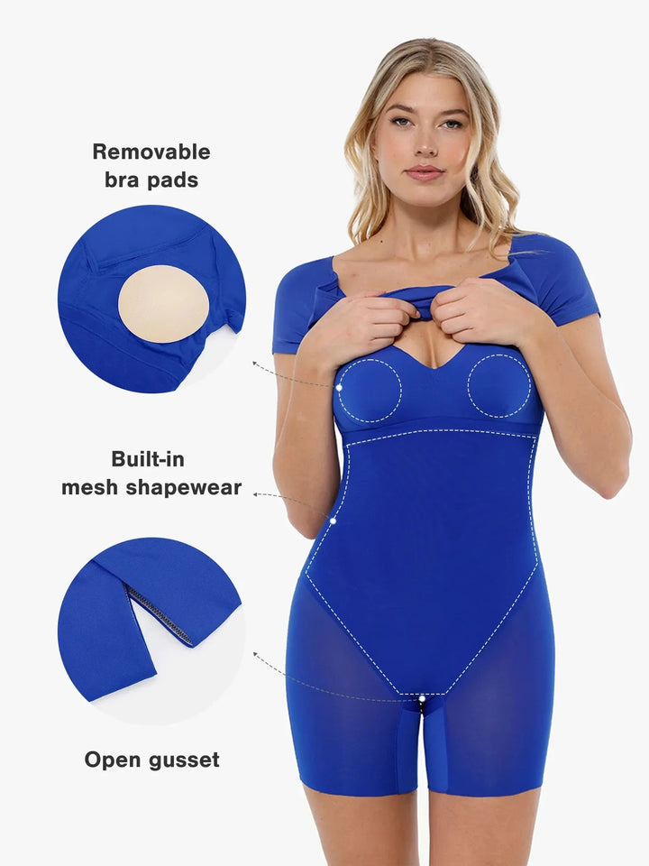 Shapewear Short Sleeve Perfect Form Sheath Dress - Modefluss