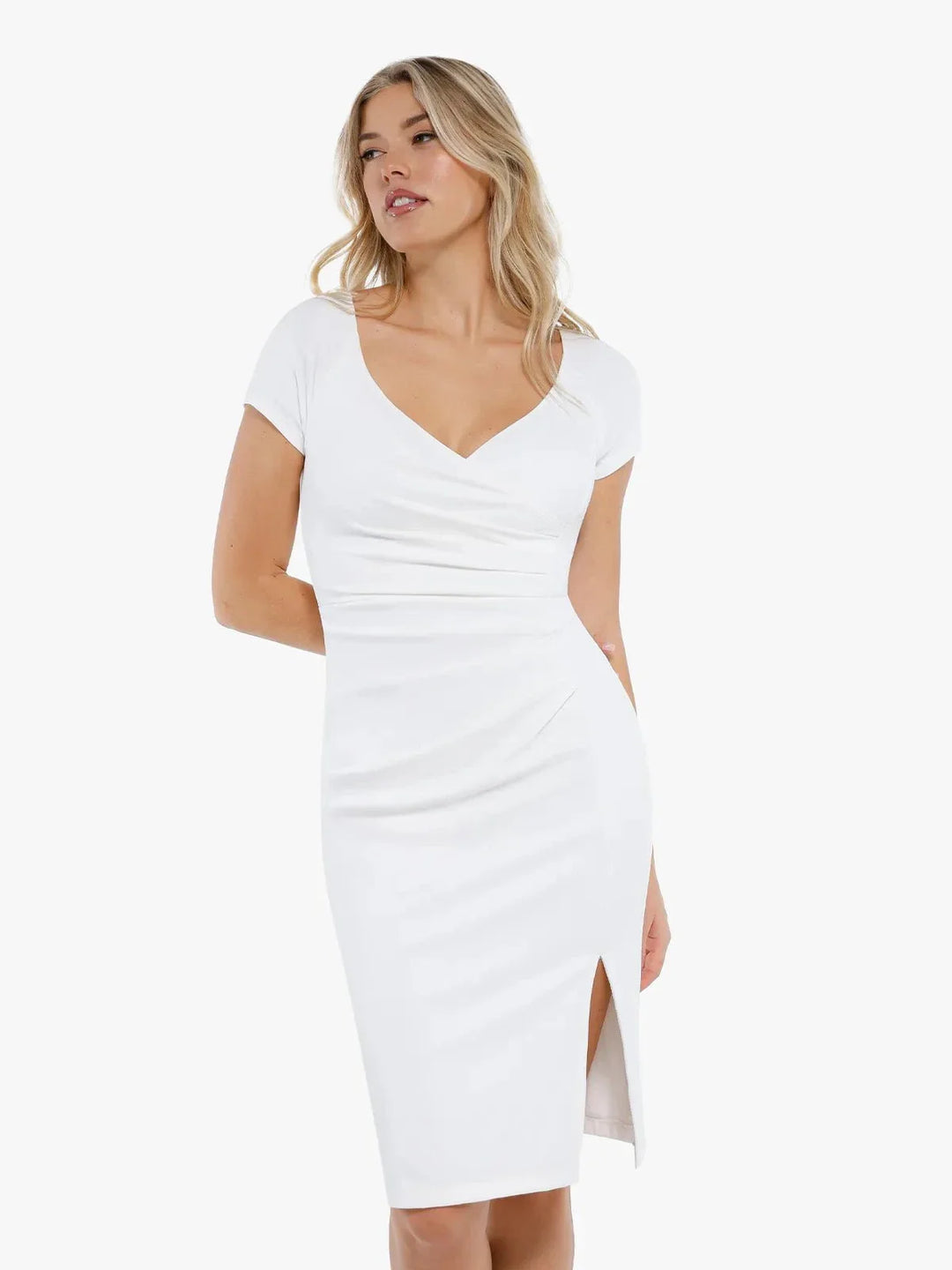 Shapewear Short Sleeve Perfect Form Sheath Dress - Modefluss