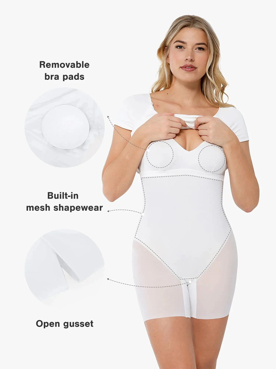 Shapewear Short Sleeve Perfect Form Sheath Dress - Modefluss