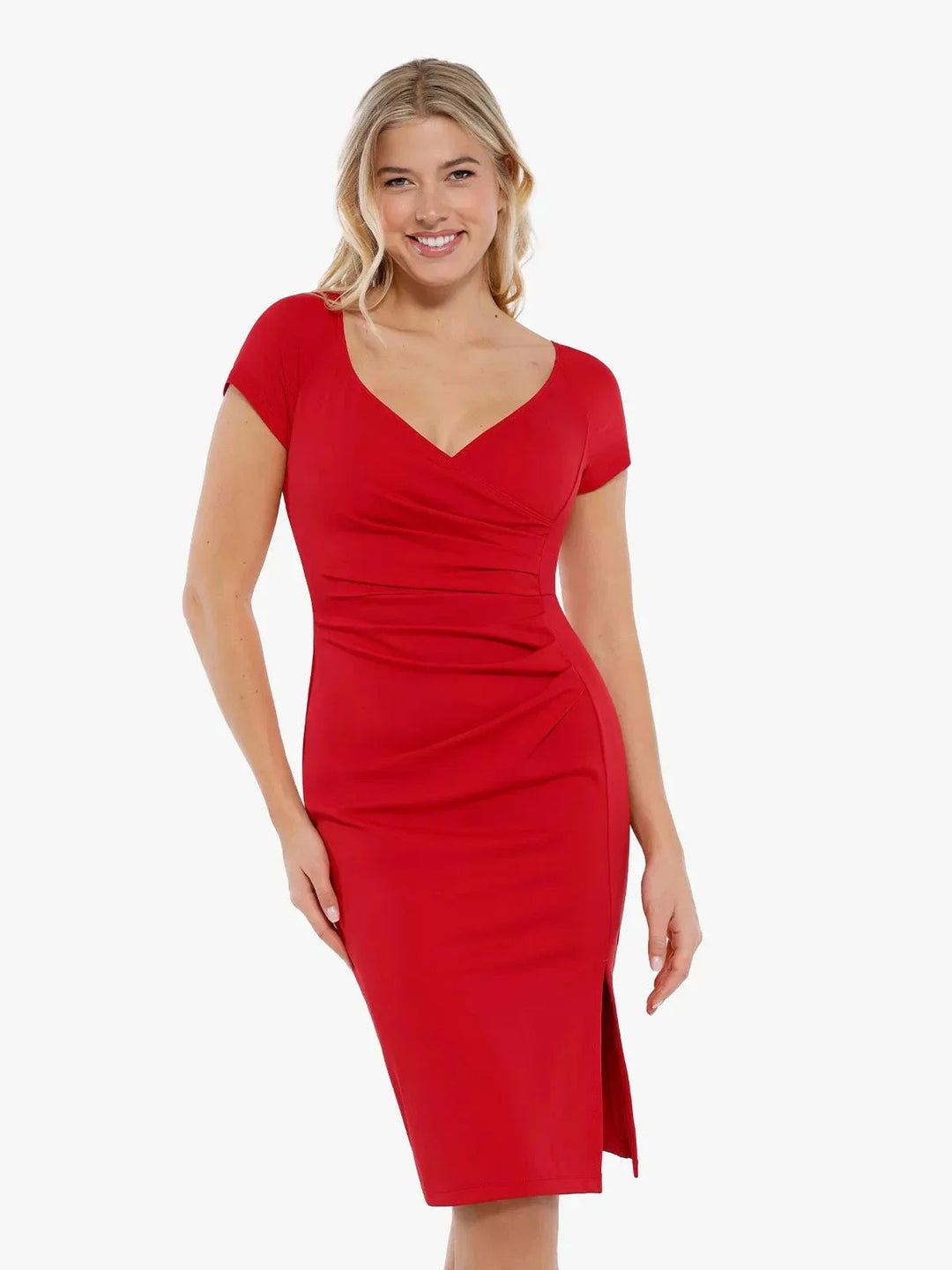 Shapewear Short Sleeve Perfect Form Sheath Dress - Modefluss