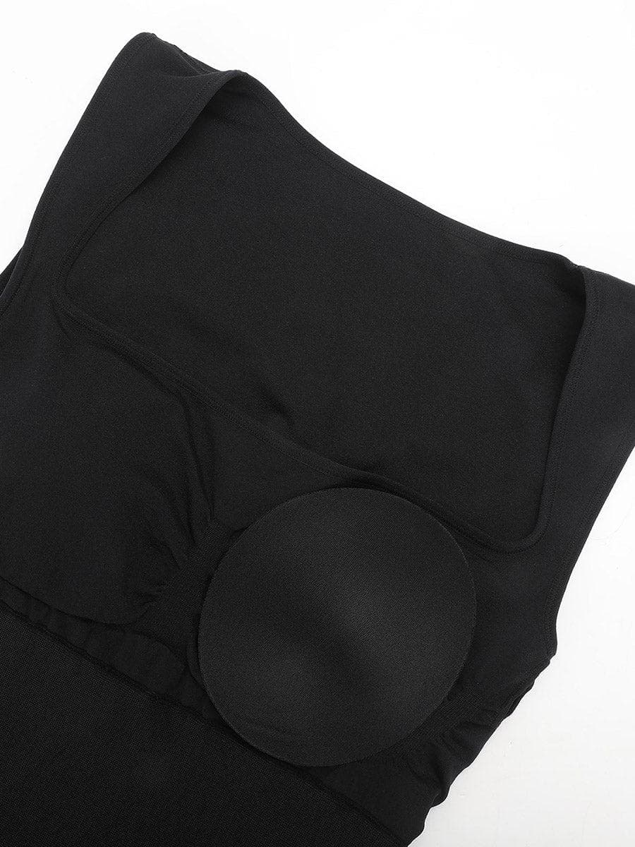 Shapewear Sleeveless Square Neck Slimming Seamless Dress - Modefluss