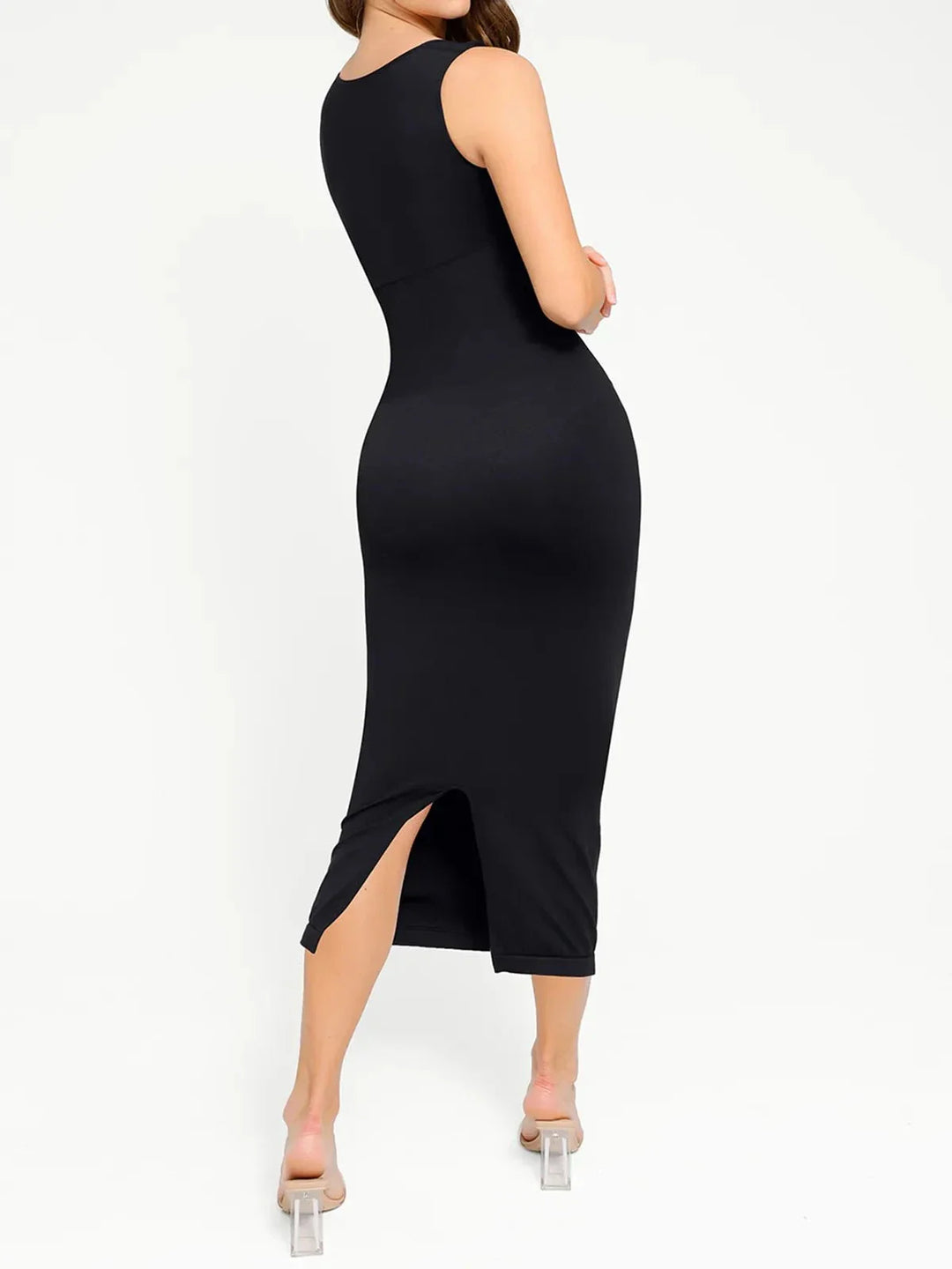 Shapewear Sleeveless Square Neck Slimming Seamless Dress - Modefluss