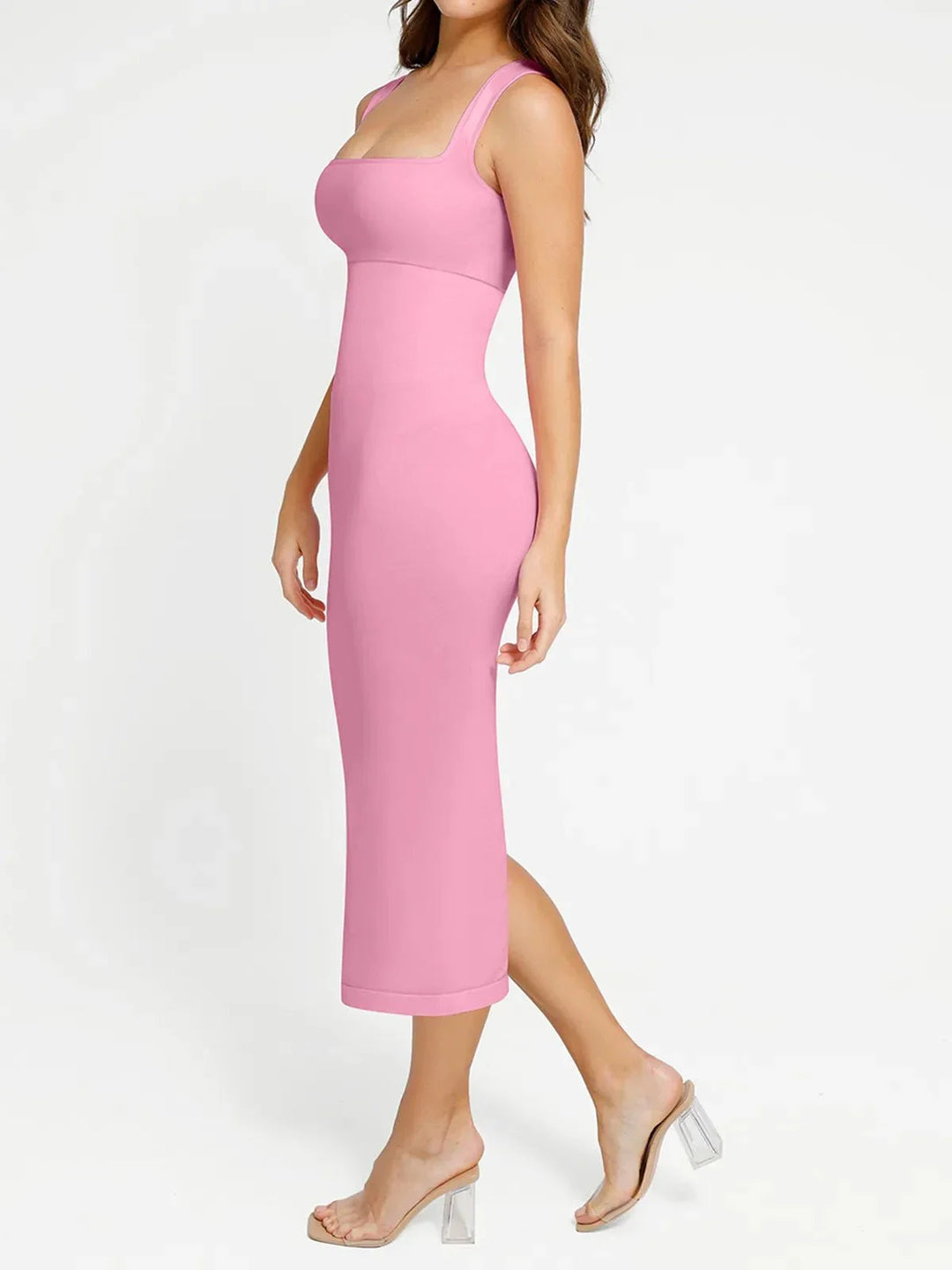 Shapewear Sleeveless Square Neck Slimming Seamless Dress - Modefluss