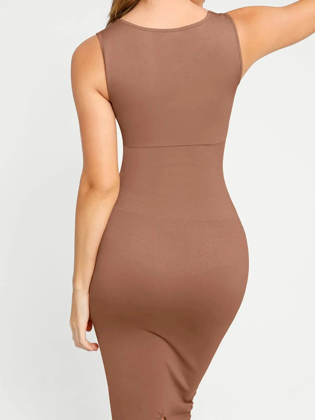 Shapewear Sleeveless Square Neck Slimming Seamless Dress - Modefluss
