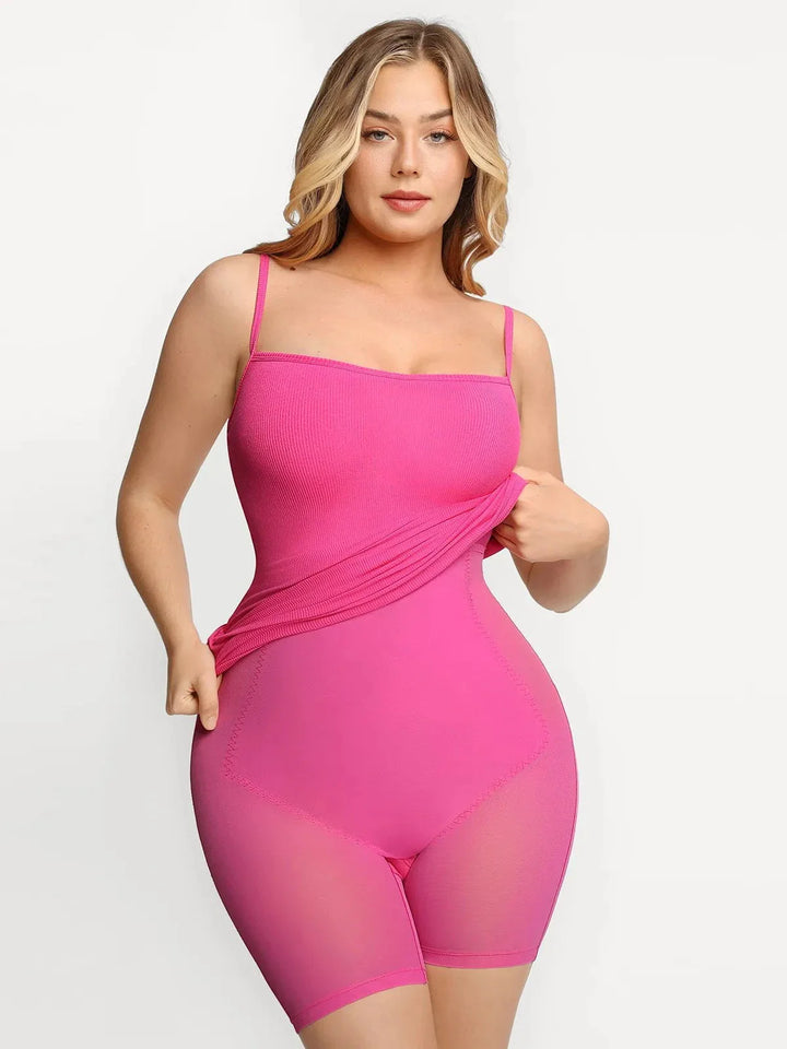 Shapewear Solid Modal Butt Lift Mini Slip Dress - Modefluss