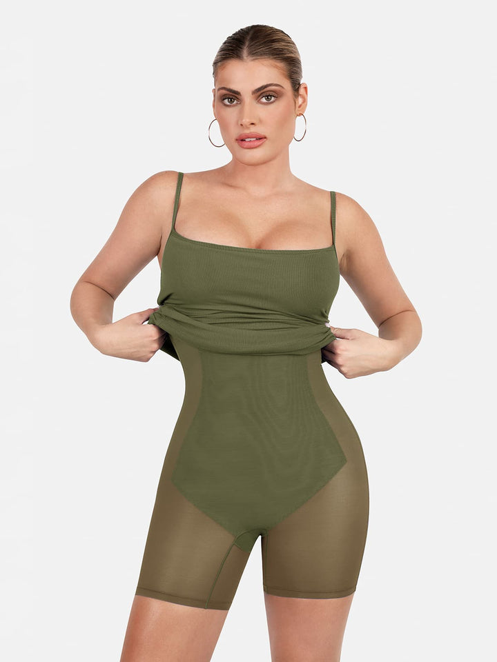 Shapewear Solid Modal Butt Lift Mini Slip Dress - Modefluss
