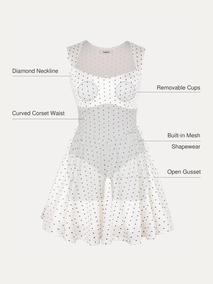 Shapewear Sweetheart Neckline Fit & Flare Mini Dress - Modefluss