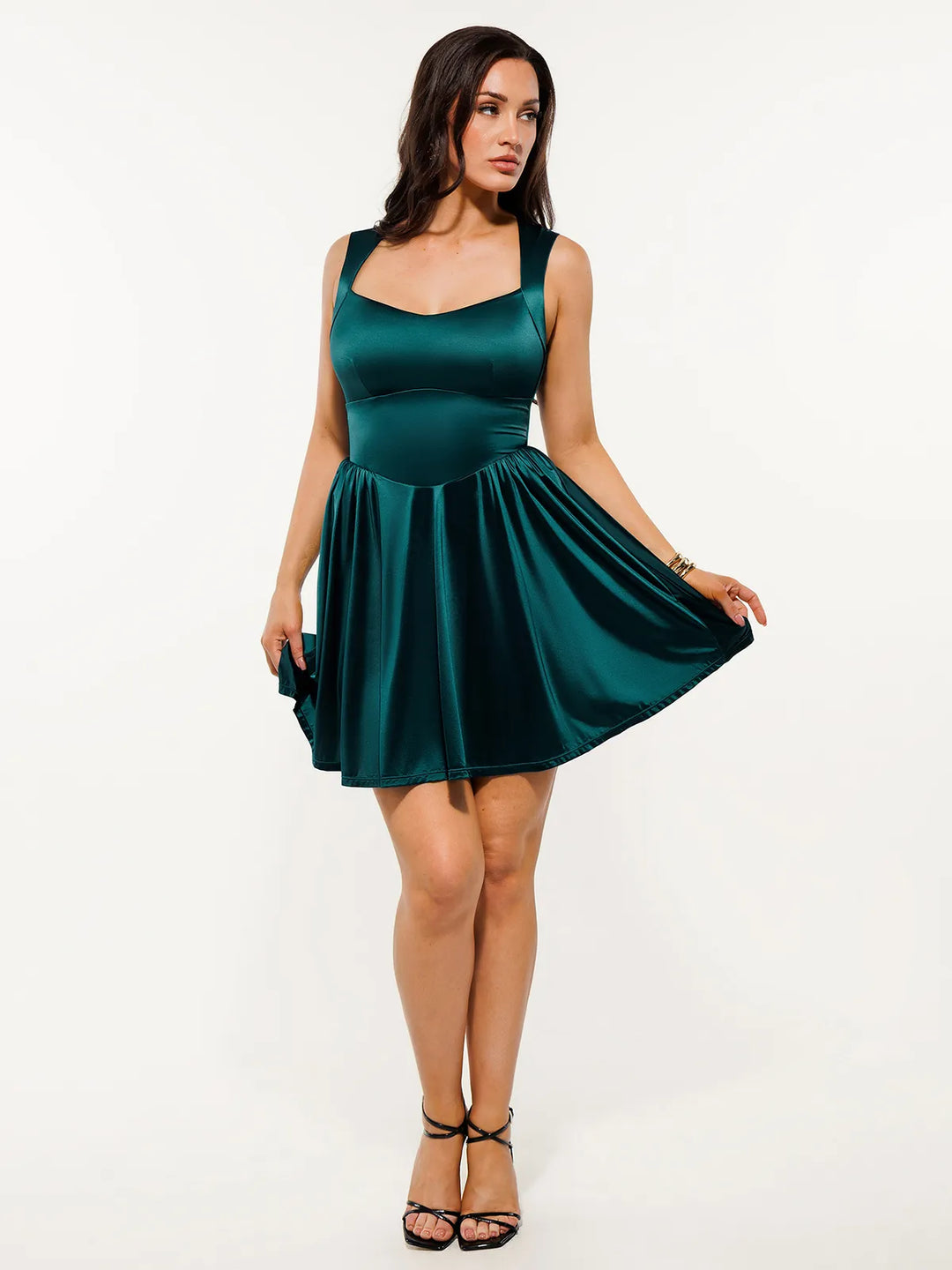 Shapewear Sweetheart Neckline Fit & Flare Mini Dress - Modefluss