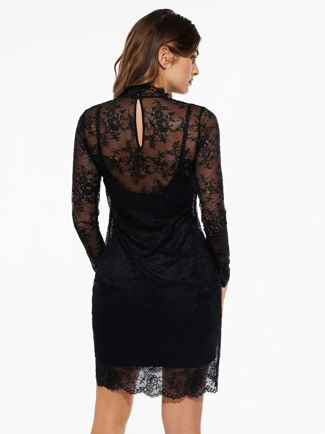 Shapewear 2-in-1 Lace Overlay Sculpting Dress - Modefluss