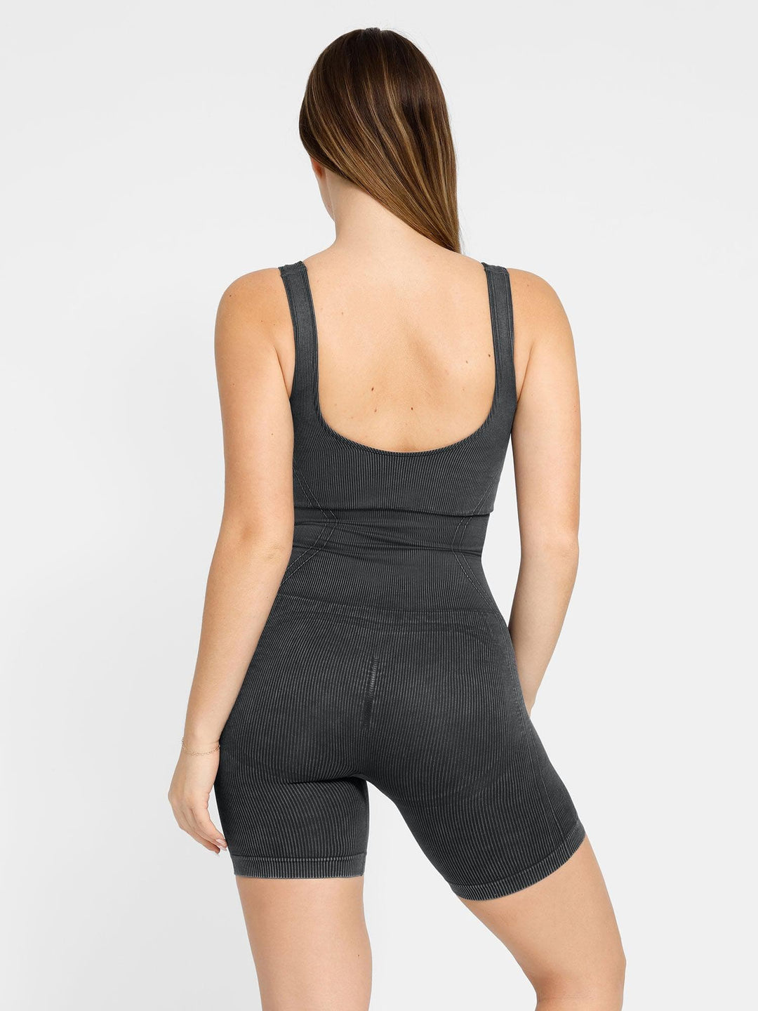 Shapewear Square Neck Tank Romper - Modefluss