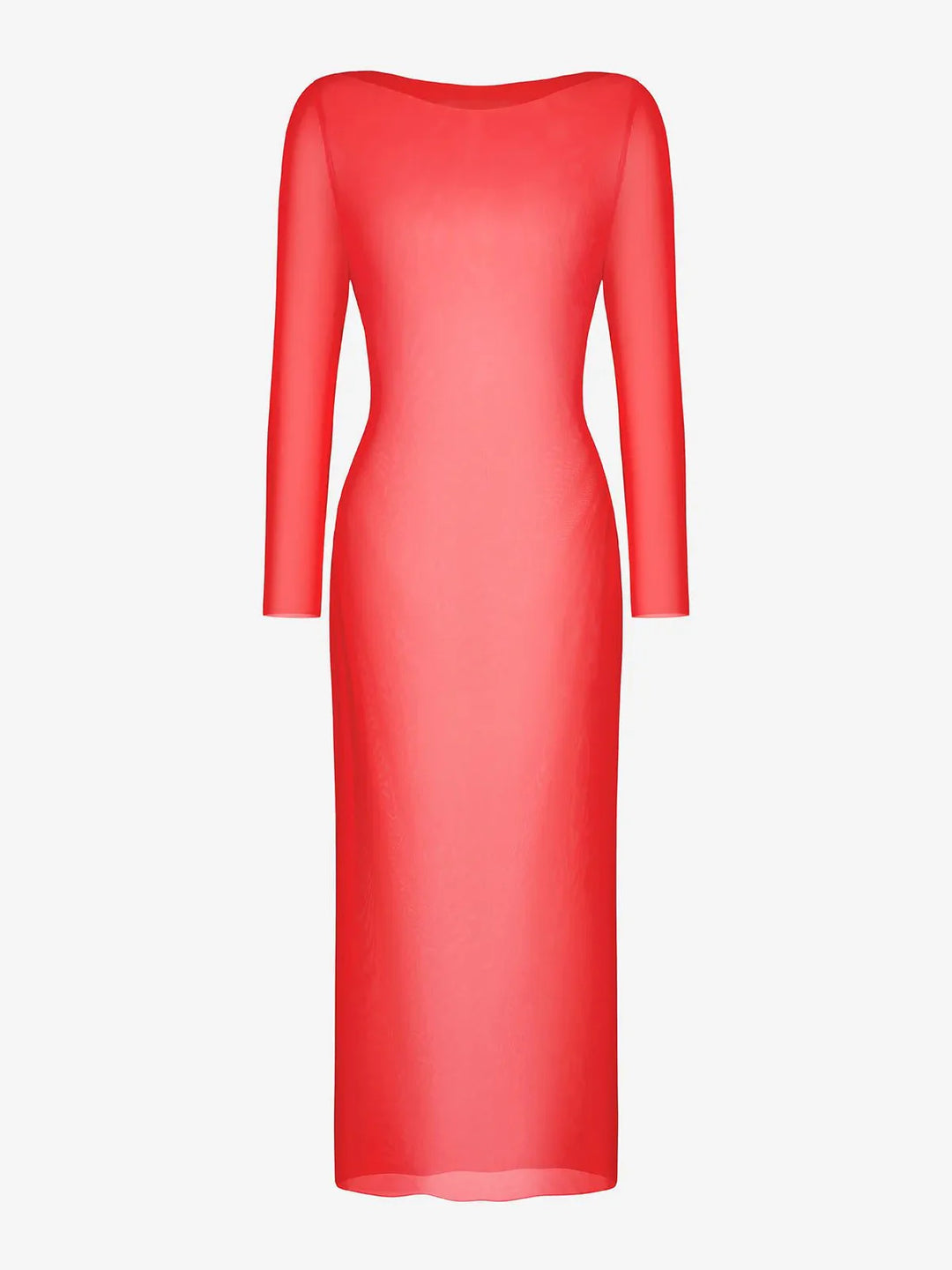 Long Sleeve Sheer Mesh Maxi Cover-Up