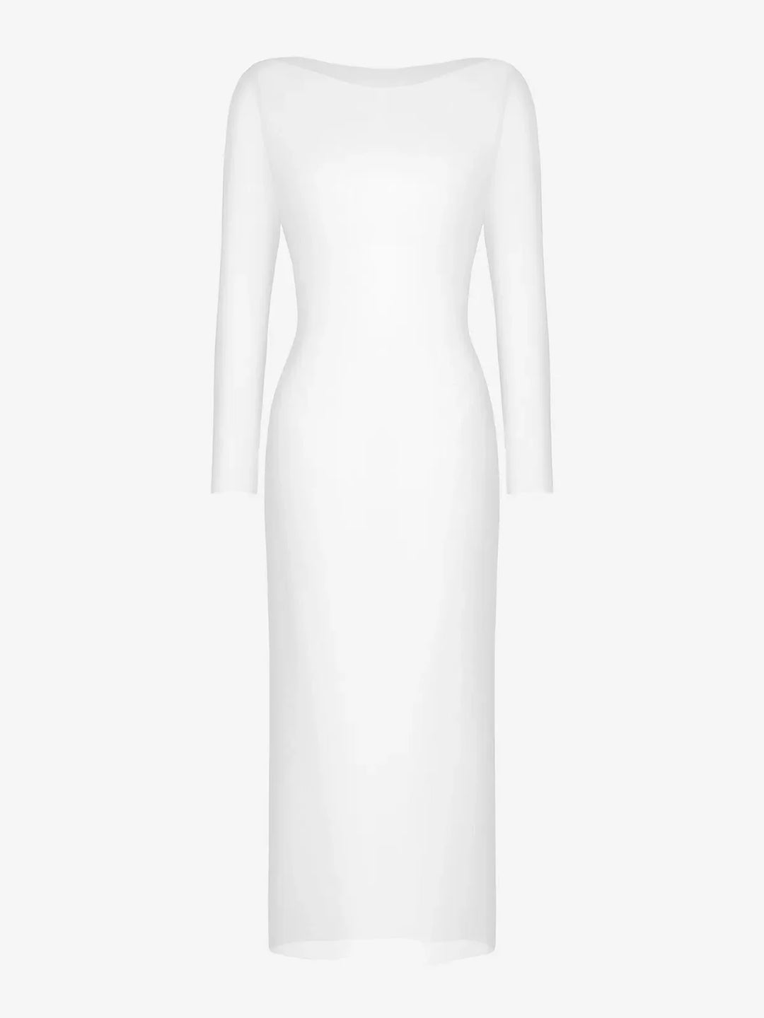 Long Sleeve Sheer Mesh Maxi Cover-Up