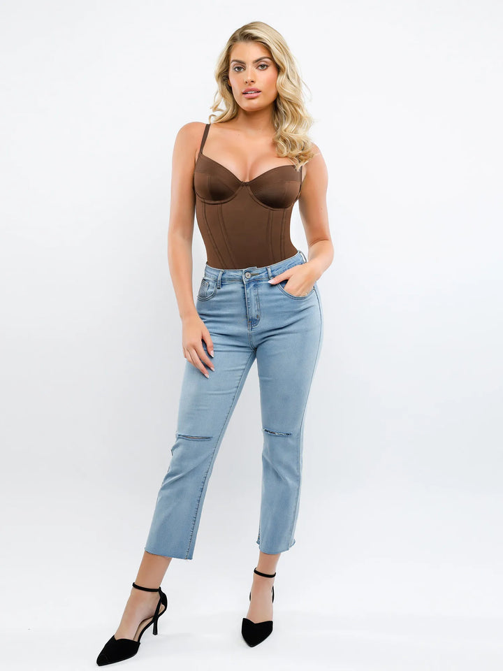 Shapewear Tummy Control Corset Thong Bodysuit