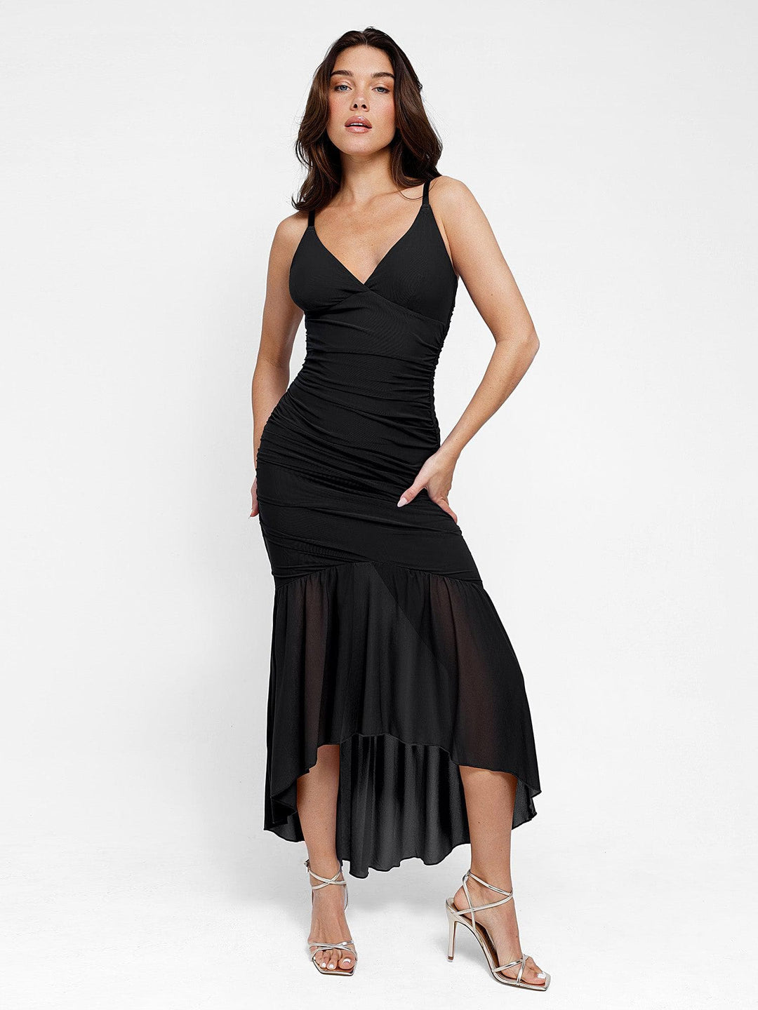 Shapewear Bluetag Cooling Ruched Mesh Bodycon Maxi Dress - Modefluss