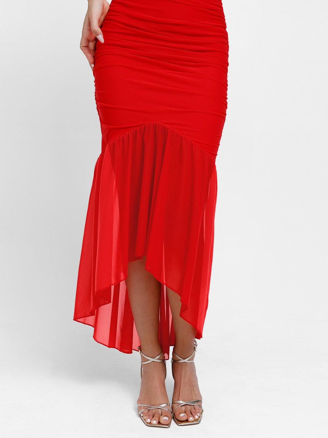 Shapewear Bluetag Cooling Ruched Mesh Bodycon Maxi Dress - Modefluss