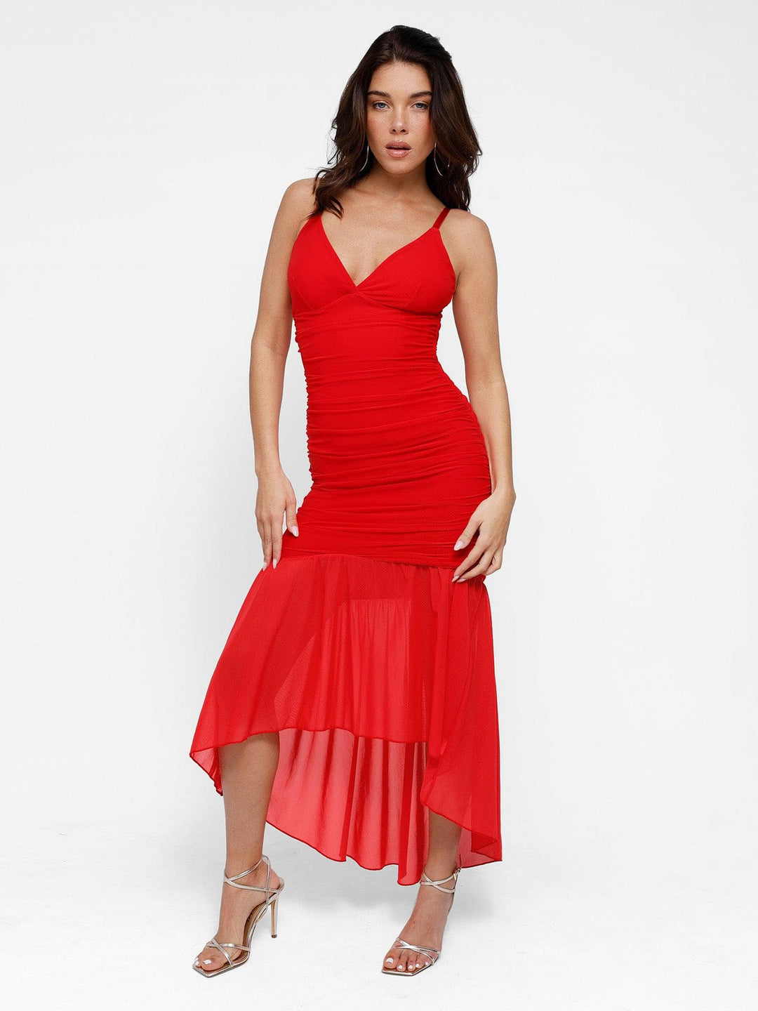 Shapewear Bluetag Cooling Ruched Mesh Bodycon Maxi Dress - Modefluss