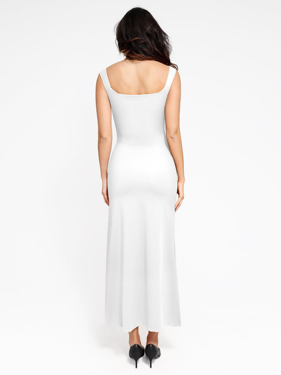 Shapewear Off-the-Shoulder Side Slit Slimming Maxi Dress - Modefluss