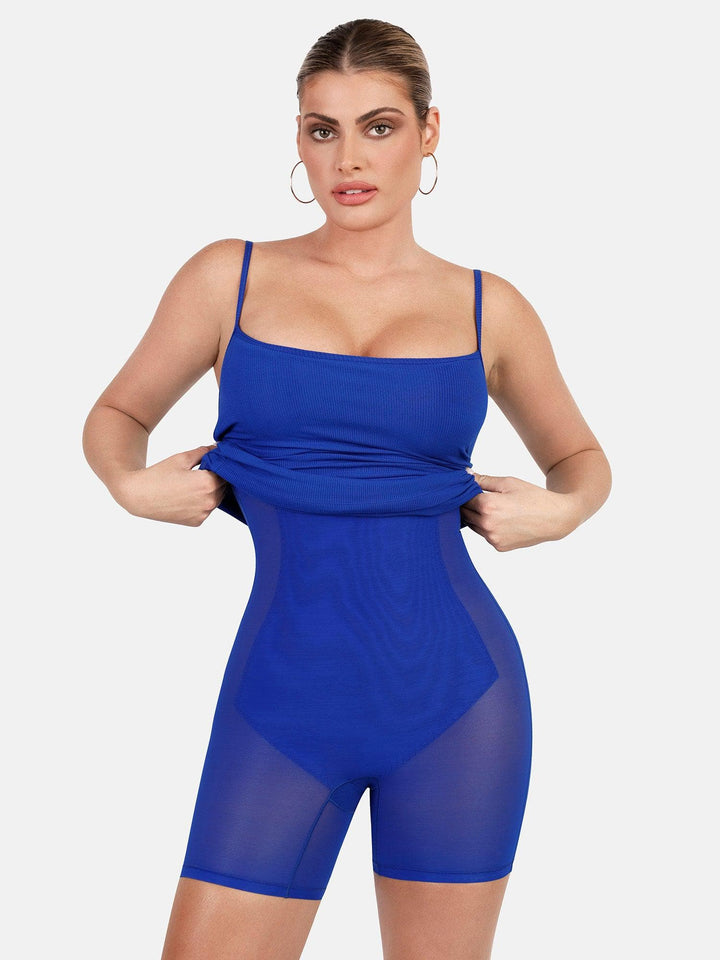 Shapewear Solid Modal Butt Lift Mini Slip Dress - Modefluss