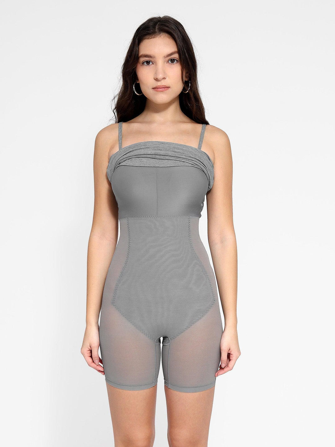 Shapewear Solid Modal Butt Lift Mini Slip Dress - Modefluss