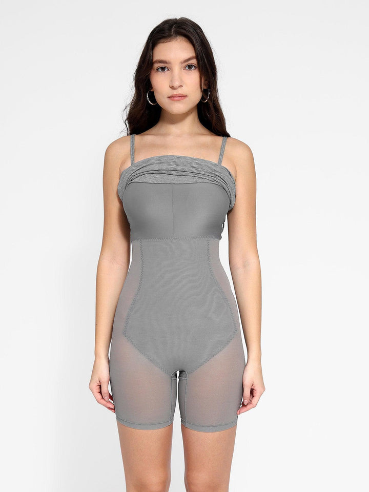 Shapewear Solid Modal Butt Lift Mini Slip Dress - Modefluss