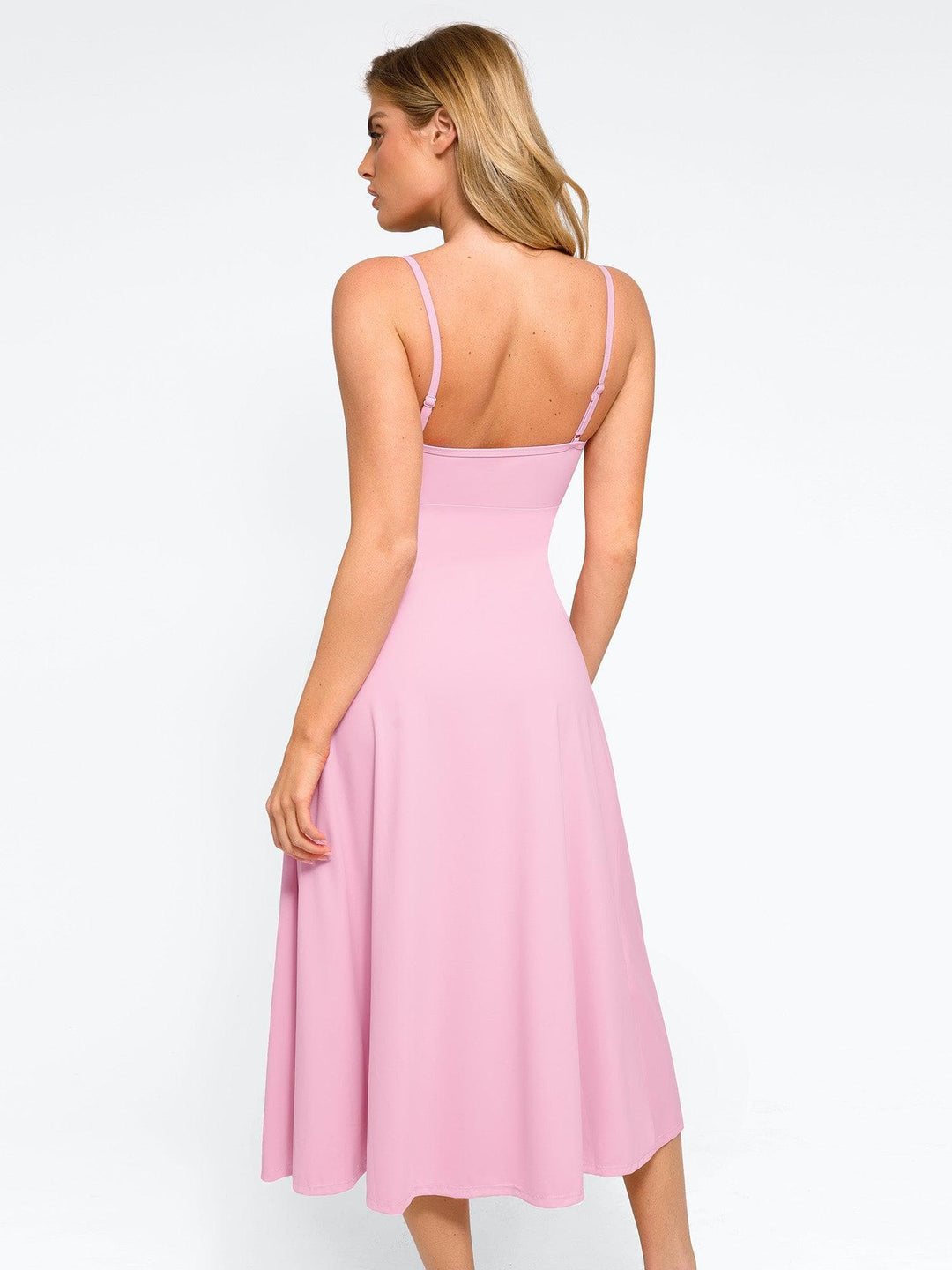 Shapewear Built-In Tummy Control A-Line Midi Dresses - Modefluss