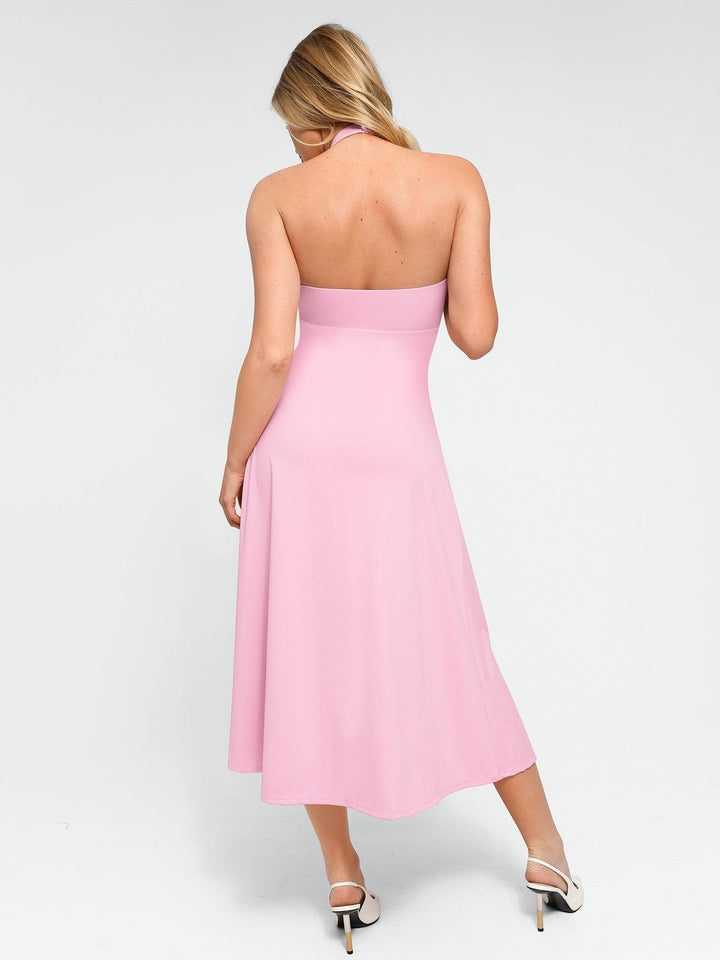 Shapewear Built-In Tummy Control A-Line Midi Dresses - Modefluss