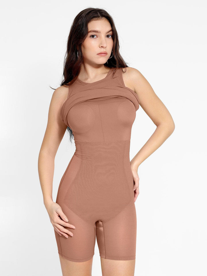 Shapewear Modal Tummy Control Midi Dress - Modefluss