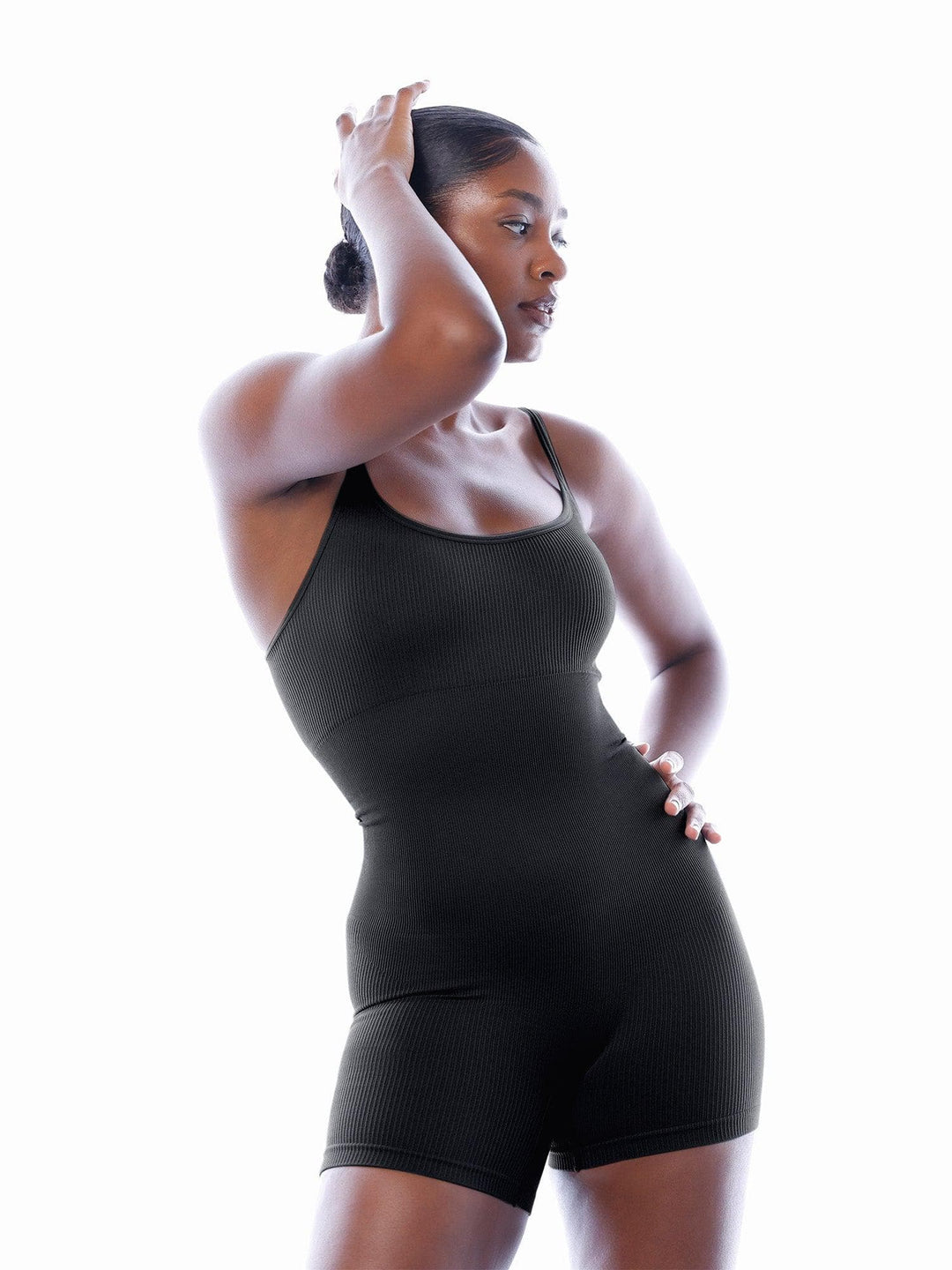 Shapewear Seamless Rib Strappy Romper - Modefluss