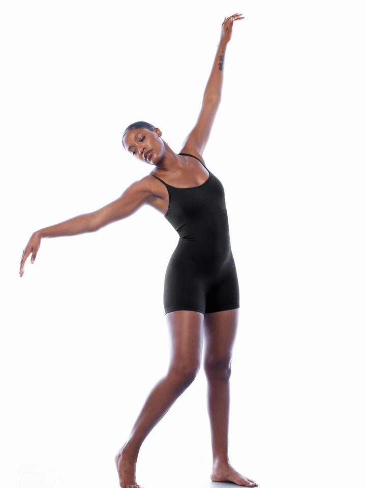 Shapewear Seamless Rib Strappy Romper - Modefluss